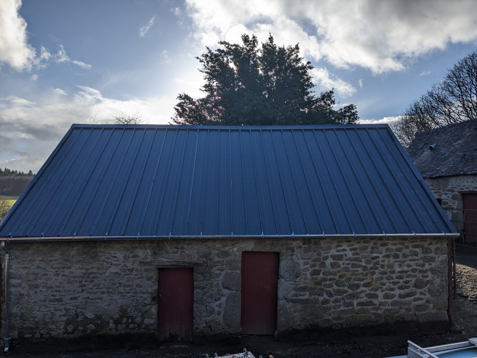 Couverture bac acier après